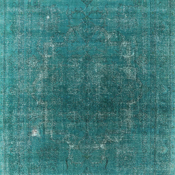 Machine Washable Industrial Modern Teal Green Rug, wshurb1053
