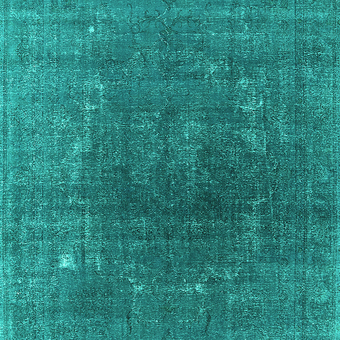Machine Washable Oriental Turquoise Industrial Area Rugs, wshurb1053turq