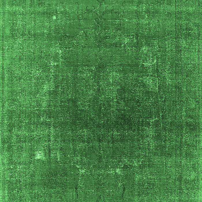 Machine Washable Oriental Emerald Green Industrial Area Rugs, wshurb1053emgrn