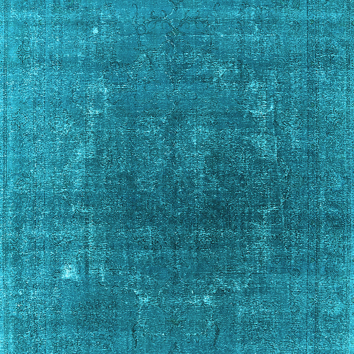 Machine Washable Oriental Light Blue Industrial Rug, wshurb1053lblu