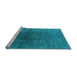 Sideview of Machine Washable Oriental Light Blue Industrial Rug, wshurb1053lblu