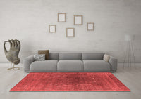 Machine Washable Oriental Red Industrial Rug, wshurb1053red