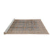 Sideview of Machine Washable Industrial Modern Brown Rug, wshurb1054