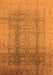 Machine Washable Oriental Orange Industrial Area Rugs, wshurb1054org