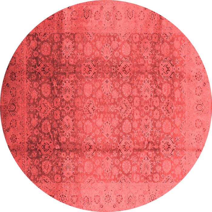 Machine Washable Oriental Red Industrial Rug, wshurb1054red