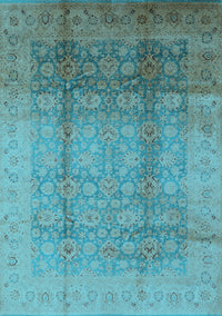 Oriental Light Blue Industrial Rug, urb1054lblu