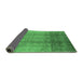 Sideview of Oriental Emerald Green Industrial Rug, urb1054emgrn