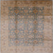 Square Mid-Century Modern Brown Oriental Rug, urb1054