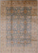 Mid-Century Modern Brown Oriental Rug, urb1054