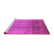 Sideview of Machine Washable Oriental Pink Industrial Rug, wshurb1054pnk