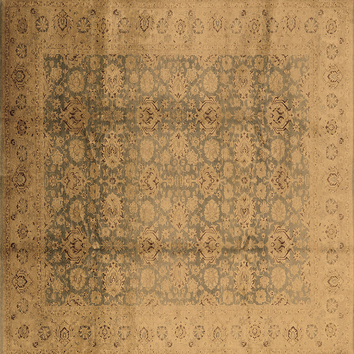 Square Oriental Brown Industrial Rug, urb1054brn