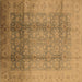 Square Oriental Brown Industrial Rug, urb1054brn