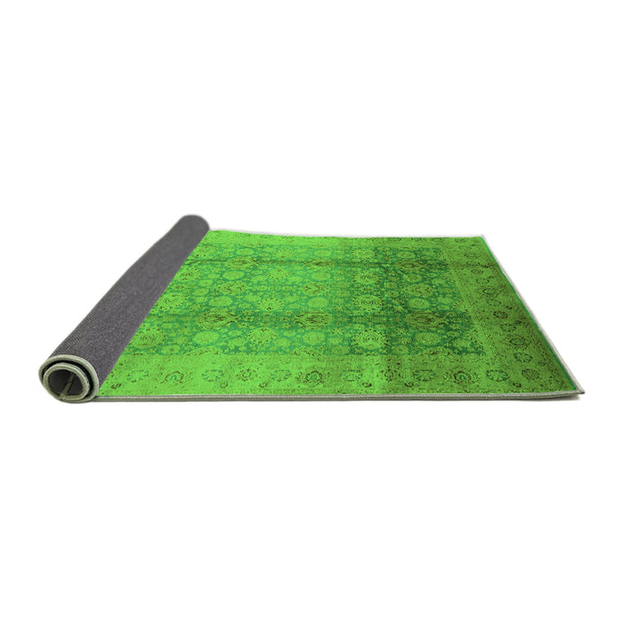 Sideview of Oriental Green Industrial Rug, urb1054grn