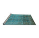 Sideview of Machine Washable Oriental Light Blue Industrial Rug, wshurb1054lblu