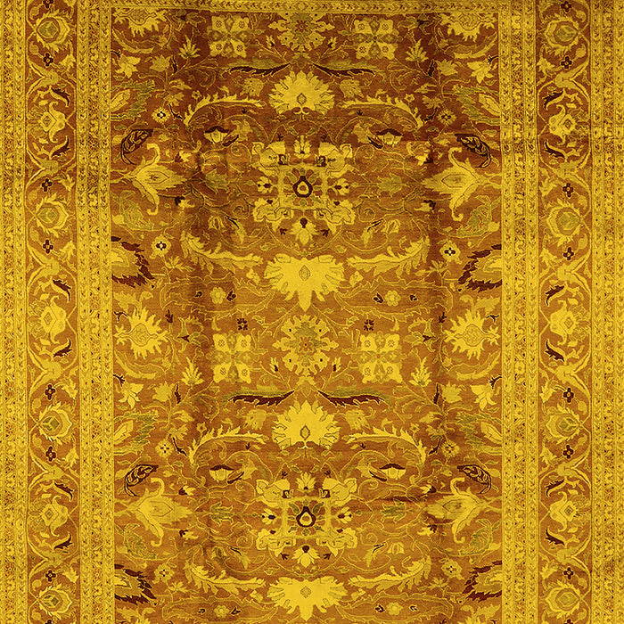 Oriental Yellow Traditional Rug, urb1055yw