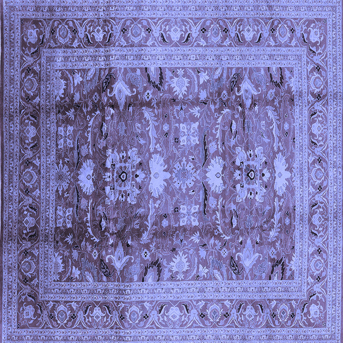Square Oriental Blue Traditional Rug, urb1055blu