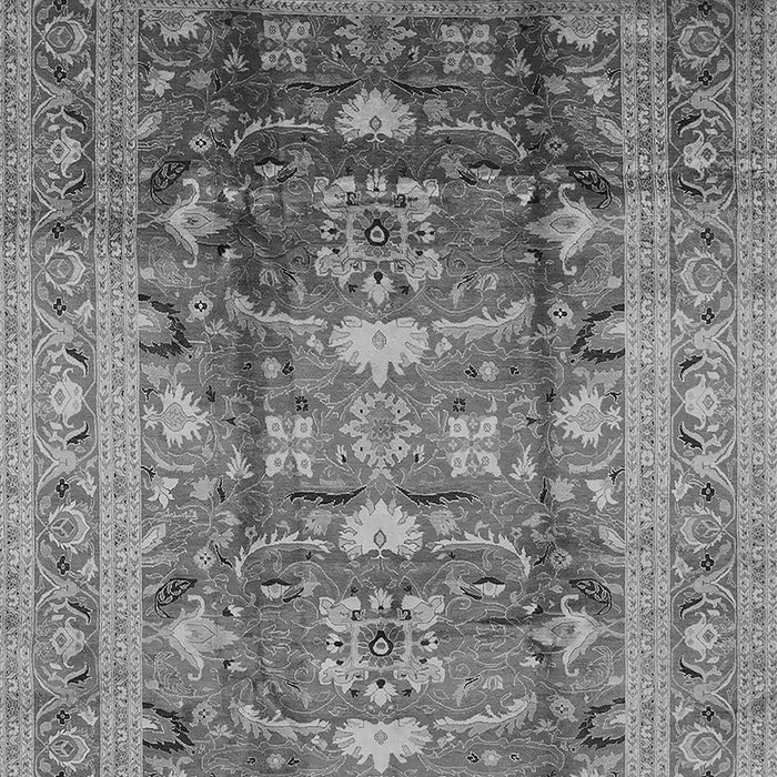 Machine Washable Oriental Gray Traditional Rug, wshurb1055gry