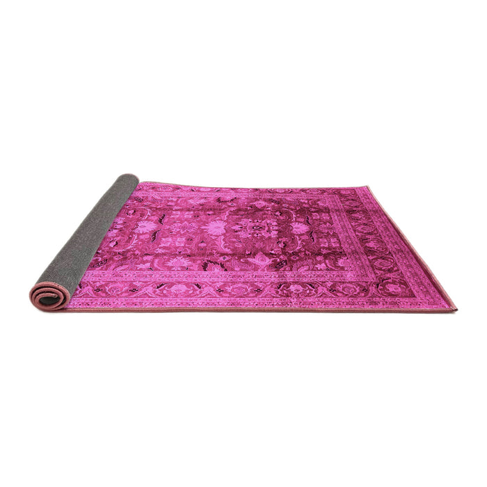 Sideview of Oriental Pink Traditional Rug, urb1055pnk