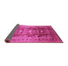 Sideview of Oriental Pink Traditional Rug, urb1055pnk