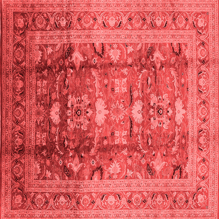 Machine Washable Oriental Red Traditional Rug, wshurb1055red