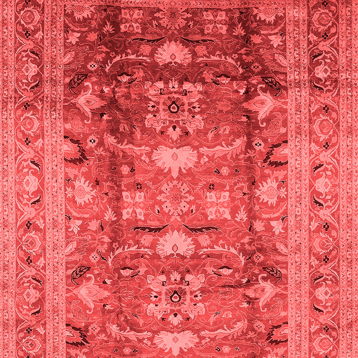 Machine Washable Oriental Red Traditional Rug, wshurb1055red