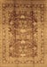 Machine Washable Oriental Brown Traditional Rug, wshurb1055brn
