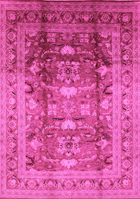 Oriental Pink Traditional Rug, urb1055pnk