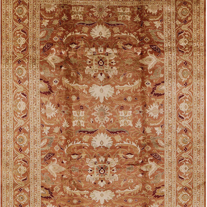 Mid-Century Modern Mahogany Brown Oriental Rug, urb1055