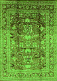Oriental Green Traditional Rug, urb1055grn