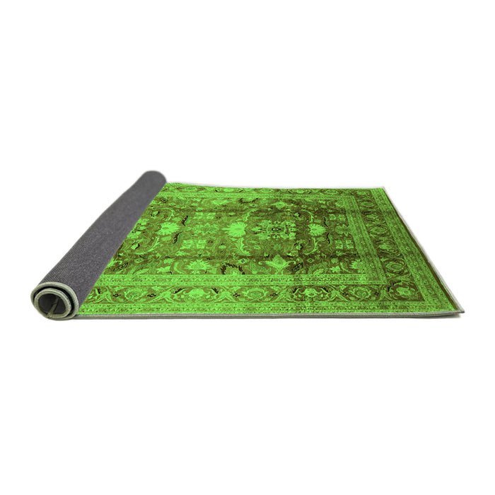 Sideview of Oriental Green Traditional Rug, urb1055grn