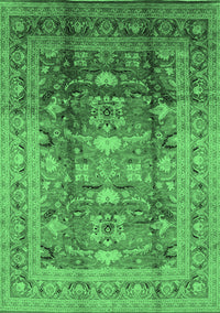 Oriental Emerald Green Traditional Rug, urb1055emgrn