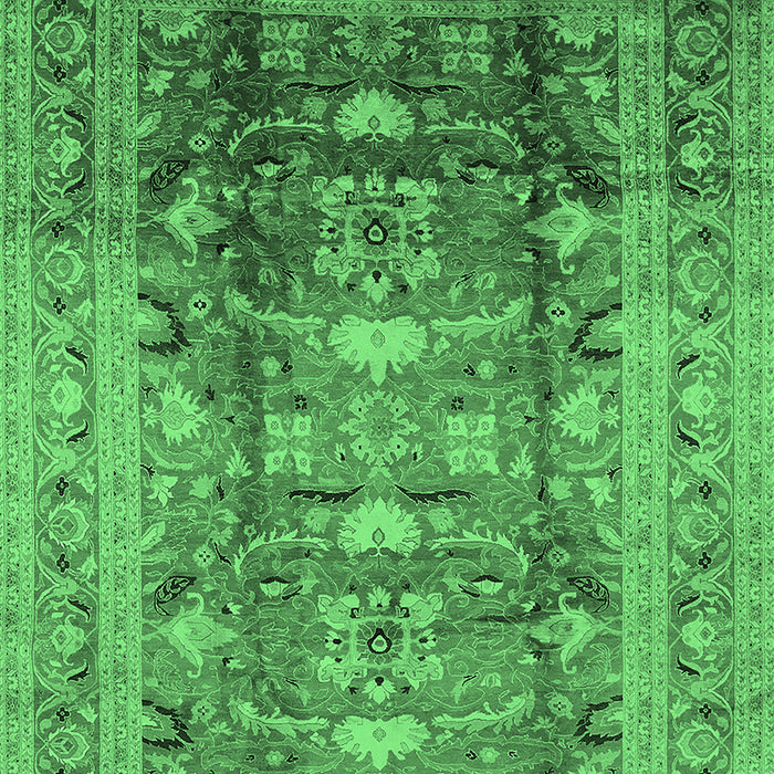Oriental Emerald Green Traditional Rug, urb1055emgrn