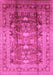 Machine Washable Oriental Pink Traditional Rug, wshurb1055pnk
