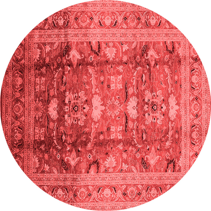 Machine Washable Oriental Red Traditional Rug, wshurb1055red