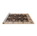 Sideview of Machine Washable Industrial Modern Bakers Brown Rug, wshurb1056