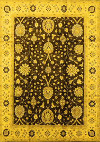 Oriental Yellow Traditional Rug, urb1056yw