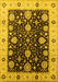 Oriental Yellow Traditional Rug, urb1056yw