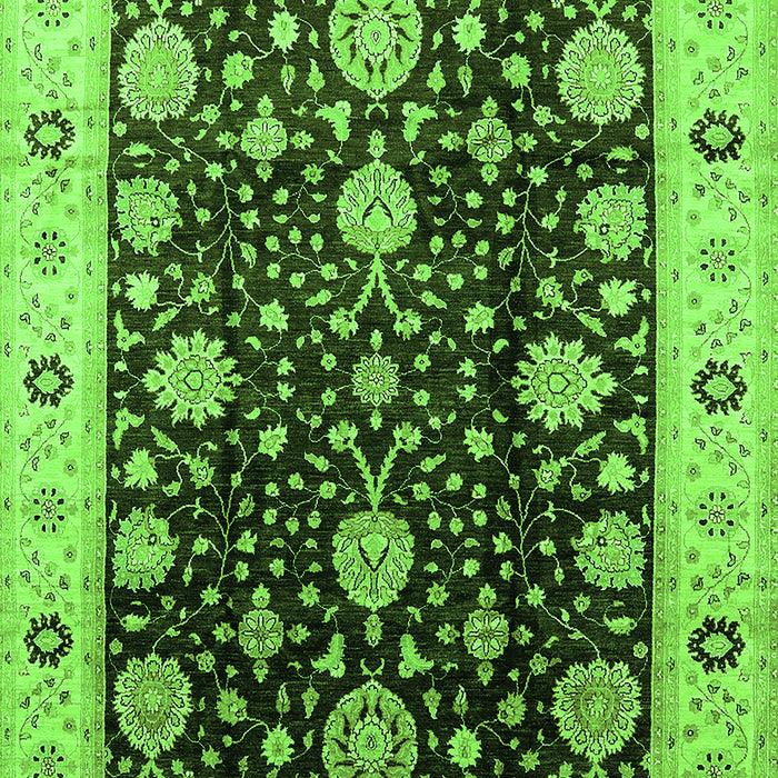 Oriental Green Traditional Rug, urb1056grn