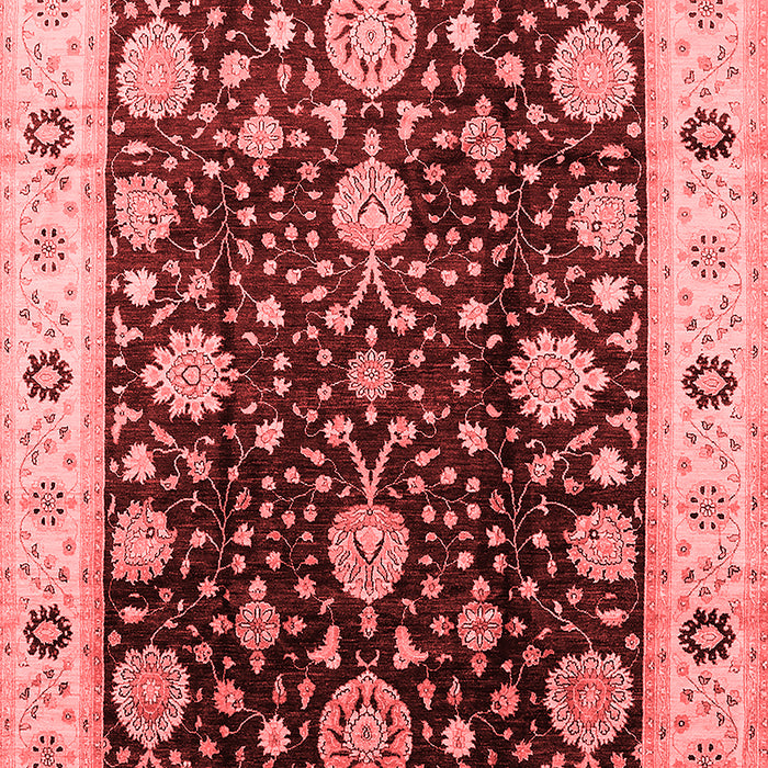 Machine Washable Oriental Red Traditional Rug, wshurb1056red