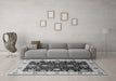 Machine Washable Oriental Gray Traditional Rug in a Living Room,, wshurb1056gry