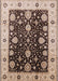 Machine Washable Industrial Modern Bakers Brown Rug, wshurb1056