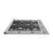 Sideview of Machine Washable Oriental Gray Traditional Rug, wshurb1056gry
