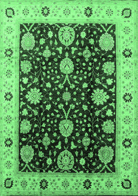 Oriental Emerald Green Traditional Rug, urb1056emgrn