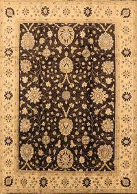 Oriental Brown Traditional Rug, urb1056brn