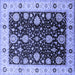 Square Oriental Blue Traditional Rug, urb1056blu