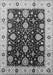 Machine Washable Oriental Gray Traditional Rug, wshurb1056gry