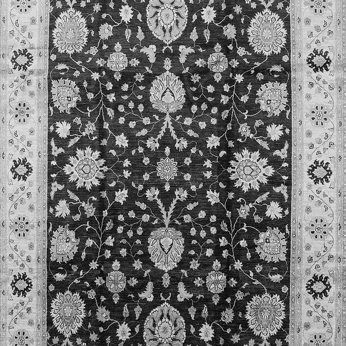 Machine Washable Oriental Gray Traditional Rug, wshurb1056gry