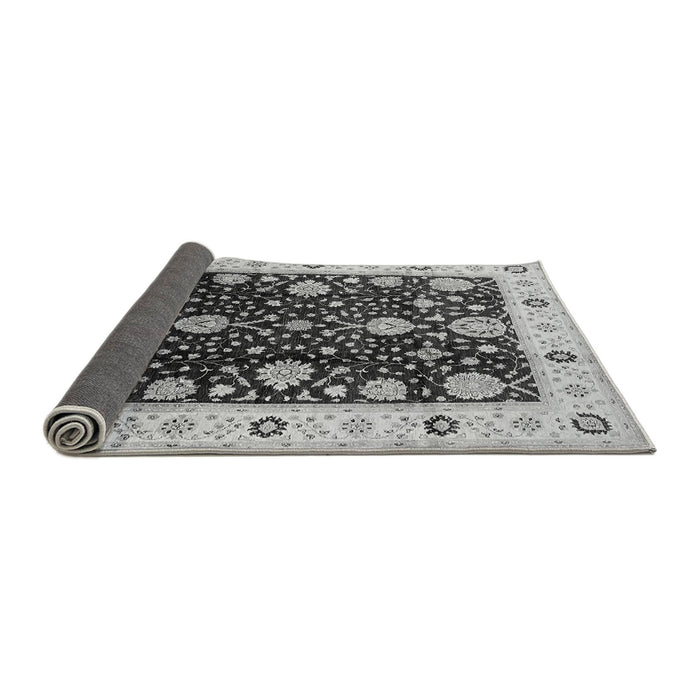 Sideview of Oriental Gray Traditional Rug, urb1056gry