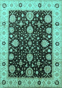 Oriental Turquoise Traditional Rug, urb1056turq