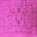 Square Oriental Pink Traditional Rug, urb1057pnk